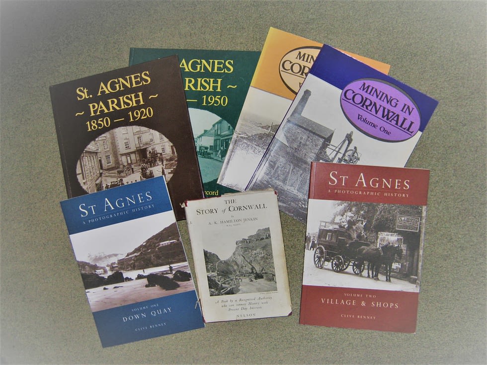 Collection of books about Cornwall 