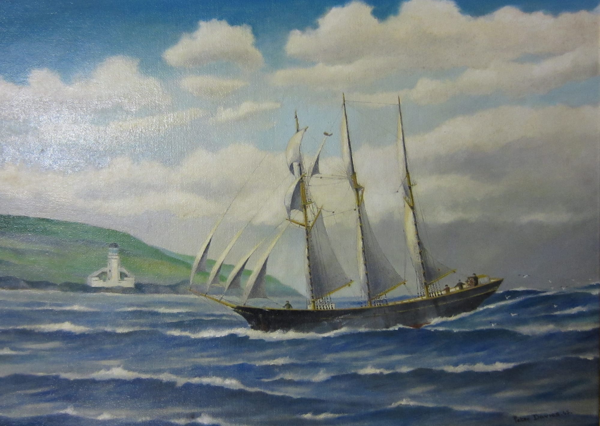 The Trevellas, a 3-masted schooner launched at Trevaunance Cove in 1876