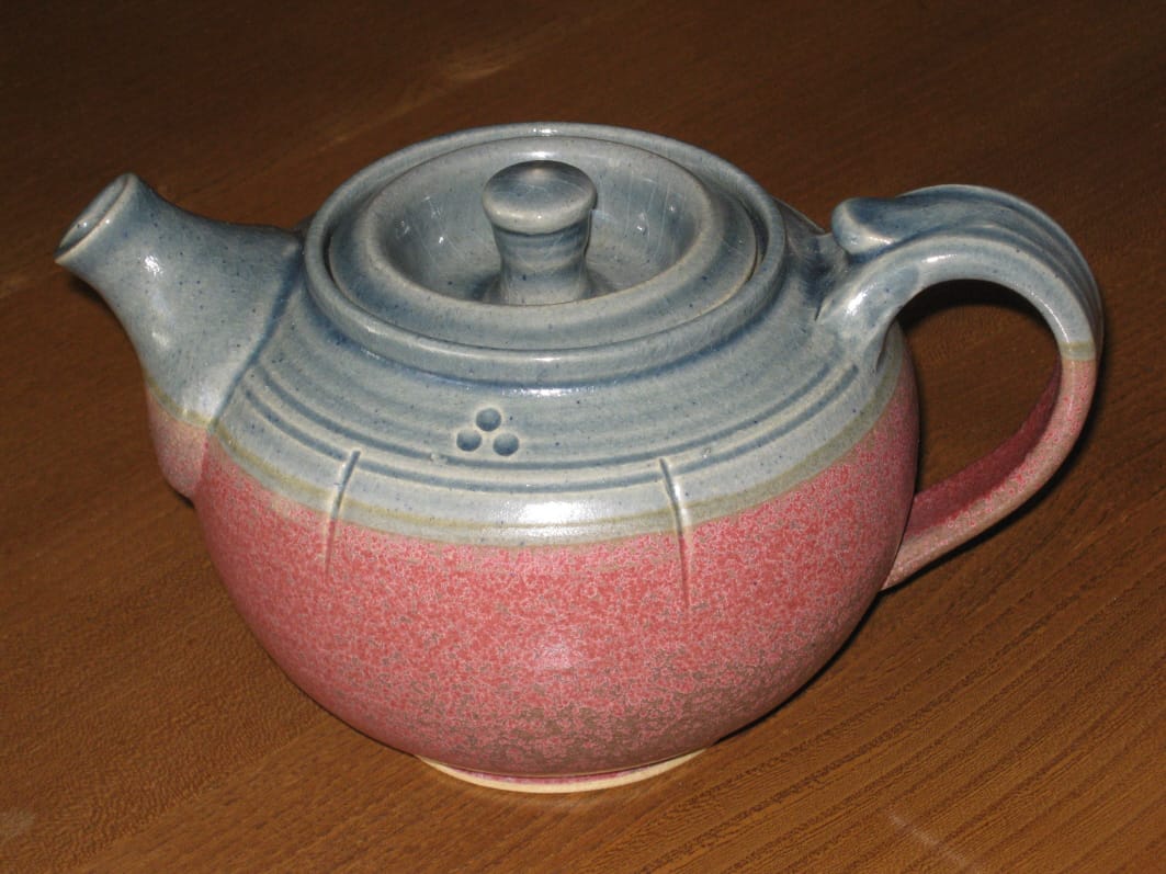 Red teapot from St Agnes Pottery